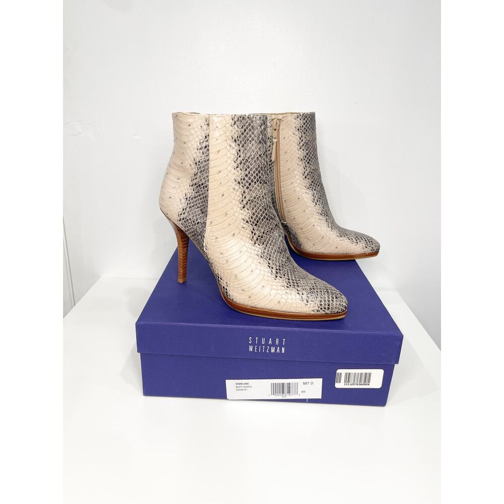Stuart Weitzman Sideline Python Snake Animal Leat… - image 1